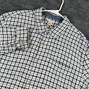 Carbon 2 Cobalt Shirt Mens XL Extra Large Blue‎ White Geometric Button Up